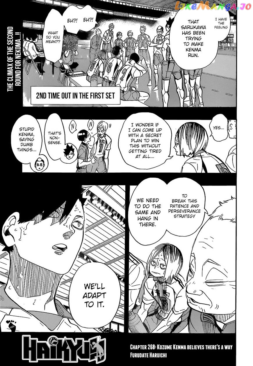 Haikyuu!!, Chapter 268 image 01